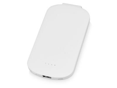 OA183032509 Портативное зарядное устройство Pin на 4000 mAh с большой площадью нанесения и клипом для крепления к одежде или сумке, белый
