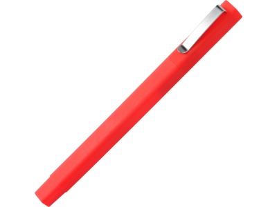 OA2003028095 Ручка шариковая пластиковая Quadro Soft, квадратный корпус с покрытием софт-тач, красный