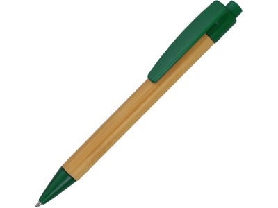 OA75B-GRN41 Ручка шариковая Borneo из бамбука, зеленый, черные чернила