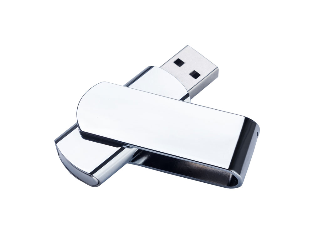 OA2102092342 USB-флешка металлическая поворотная на 2 ГБ, глянец