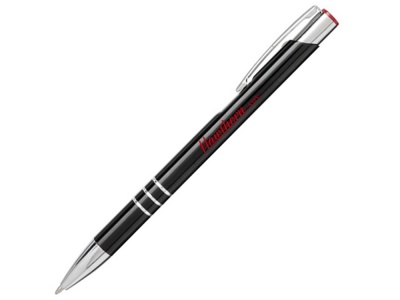 OA2003027732 Ручка металлическая шариковая Moneta с цветной кнопкой, черный/красный