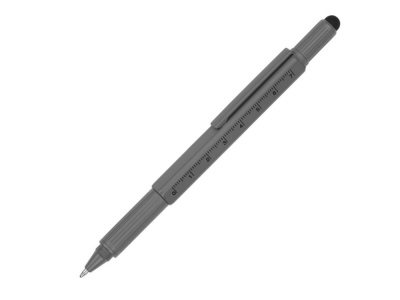 OA2003027504 Ручка шариковая металлическая Tool, серый. Встроенный уровень, мини отвертка, стилус