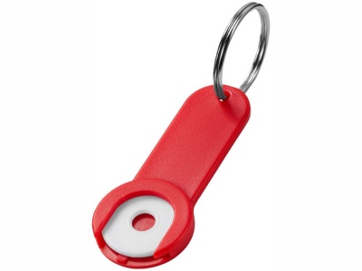 OA15094589 Брелок-держатель для монет Shoppy, красный