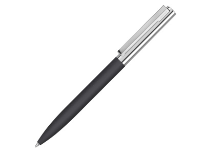 OA2102095839 Uma. Ручка металлическая шариковая Bright GUM soft-touch с зеркальной гравировкой, черный