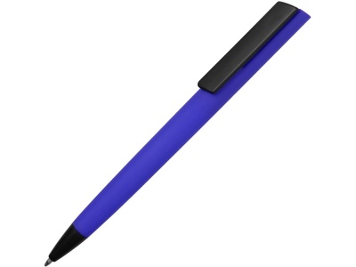 OA2003021983 Ручка пластиковая soft-touch шариковая Taper, синий/черный
