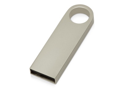OA2102093220 USB-флешка на 16 Гб с мини чипом, компактный дизайн с круглым отверстием., серебро