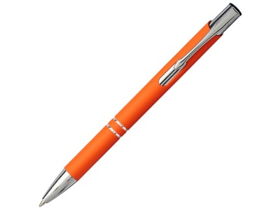 OA2102091469 Шариковая кнопочная ручка Moneta с матовым антискользящим покрытием, оранжевый