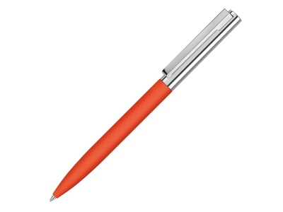 OA2102095844 Uma. Ручка металлическая шариковая Bright GUM soft-touch с зеркальной гравировкой, оранжевый