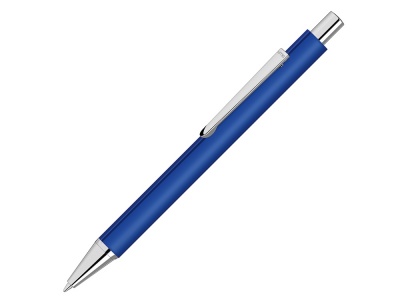 OA2102095141 Uma. Ручка шариковая металлическая Pyra soft-touch с зеркальной гравировкой, синий
