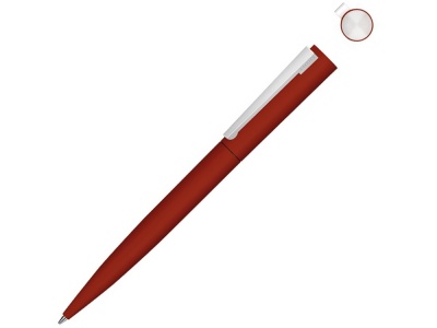OA2102094086 Uma. Металлическая шариковая ручка soft touch Brush gum, красный