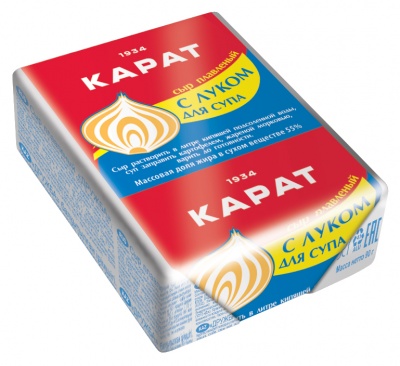 MP200412100 Сыр плавленый КАРАТ с луком для супа, 90 г