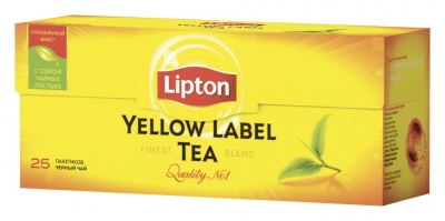 MP2004121125 Чай LIPTON Yellow Label черный в пакетиках, 25x2 г