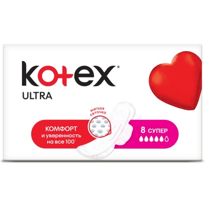 MP200412763 Гигиенические прокладки KOTEX Ultra Супер, 8 шт.