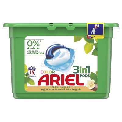 MP200412537 Капсулы с гелем для стирки ARIEL автомат Масло ши 15х27 г