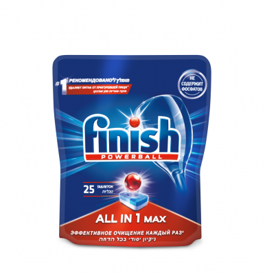 MP200412503 Таблетки для посудомоечных машин FINISH All in 1 в упаковке, 25шт