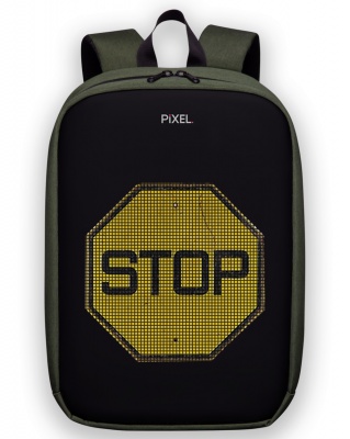 PL1911061 PIXEL PIXEL MAX. Рюкзак с LED-дисплеем PIXEL MAX - MIDNIGHT GREEN (тёмно-зелёный)