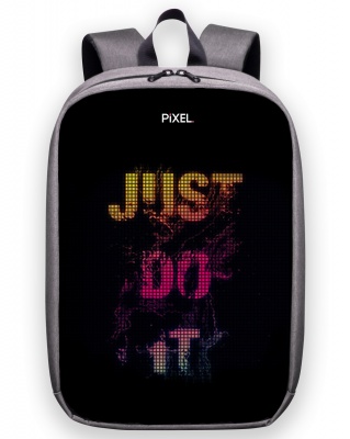 PL1911065 PIXEL PIXEL MAX. Рюкзак с LED-дисплеем PIXEL MAX - SILVER (светло-серый)