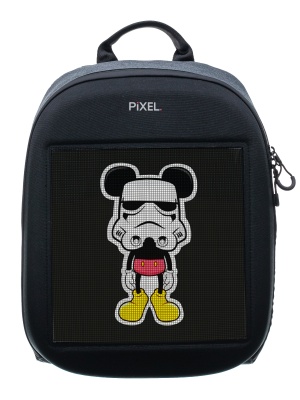 PL2107281 PIXEL Pixel ONE. Рюкзак с LED-Дисплеем Pixel ONE, цвет серый (GRAFIT) обновленная модель 