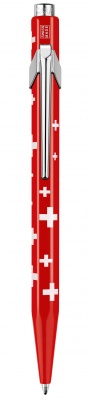 CA1B-RED19 Carandache OFFICE ESSENTIAL SWISS. Ручка шариковая Carandache Office Essentially Totally Swiss  M синие чернила подар.кор.