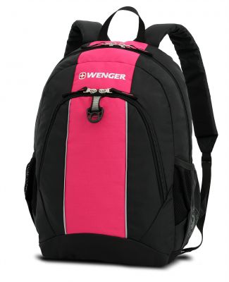GS184061408 Wenger. Рюкзак WENGER, черный/розовый, полиэстер, 32х14х45 см, 20 л
