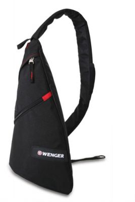 GS184061392 Wenger. Рюкзак WENGER с одним плечевым ремнем, черный/красный, 25x15x45 см, 7 л