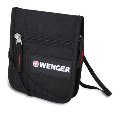 GS184061428 Wenger. Кошелёк на шею WENGER, чёрный, полиэстер 600D, 14х2х16 см