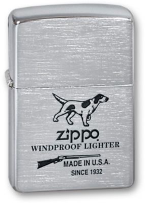 GR171113574 Zippo Зажигалки шиpокие. Зажигалка ZIPPO Hunting Tools, с покрытием Brushed Chrome, латунь/сталь, серебристая, 38x13x57 мм