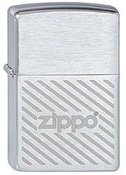 GR171113621 Zippo Зажигалки шиpокие. Зажигалка ZIPPO Stripes, с покрытием Brushed Chrome, латунь/сталь, серебристая, матовая, 38x13x57 мм