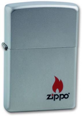 GR171113677 Zippo Зажигалки шиpокие. Зажигалка ZIPPO с покрытием Satin Chrome™, латунь/сталь, серебристая, матовая, 38x13x57 мм