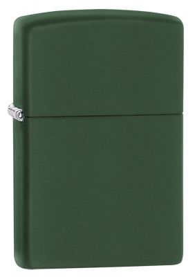 GR171113438 Zippo Зажигалки шиpокие. Зажигалка ZIPPO Classic с покрытием Green Matte, латунь/сталь, зелёная, матовая, 38x13x57 мм