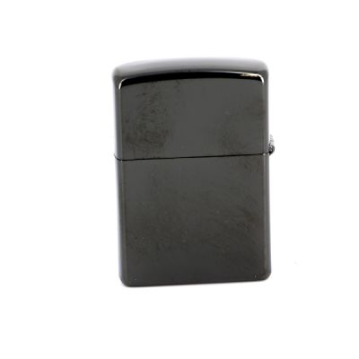 GS184061949 Zippo. Зажигалка ZIPPO Classic с покрытием Ebony™, латунь/сталь, чёрная с логотипом, глянцевая, 38x13x57 мм