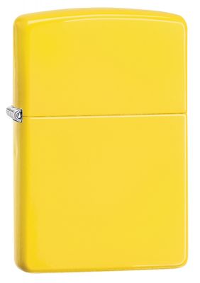 GR171113480 Zippo Зажигалки шиpокие. Зажигалка ZIPPO Classic с покрытием Lemon™, латунь/сталь, жёлтая, матовая, 36x12x56 мм
