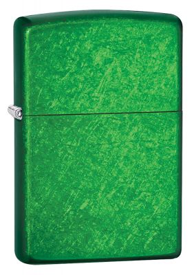 GR171113484 Zippo Зажигалки шиpокие. Зажигалка ZIPPO Classic с покрытием Meadow™, латунь/сталь, зеленая, глянцевая, 38x13x57 мм