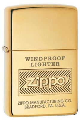 GR171113446 Zippo Зажигалки шиpокие. Зажигалка ZIPPO Classic с покрытием High Polish Brass, латунь/сталь, золотистая, глянцевая, 36x12x56 мм