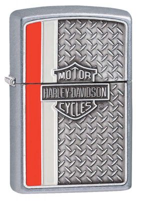 GS184061967 Zippo. Зажигалка ZIPPO Harley-Davidson® с покрытием Street Chrome™, латунь/сталь, серебристая, 36x12x56 мм