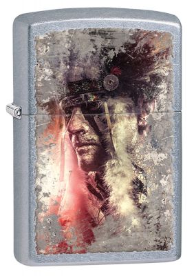 GR171113524 Zippo Зажигалки шиpокие. Зажигалка ZIPPO Classic с покрытием Street Chrome™, латунь/сталь, серебристая, матовая, 36x12x56 мм