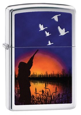 GR171113462 Zippo Зажигалки шиpокие. Зажигалка ZIPPO Classic с покрытием High Polish Chrome, латунь/сталь, серебристая, глянцевая, 36x12x56 мм