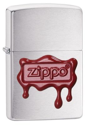 GR171113402 Zippo Зажигалки шиpокие. Зажигалка ZIPPO Classic с покрытием Brush Finish Chrome, латунь/сталь, серебристая, матовая, 36x12x5