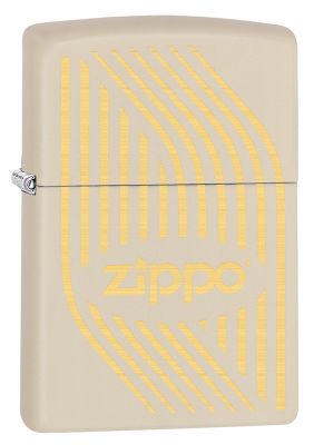 GR171113645 Zippo Зажигалки шиpокие. Зажигалка ZIPPO Zippo Vintage с покрытием Cream Matte, латунь/сталь, кремовая, матовая, 36x12x56 мм