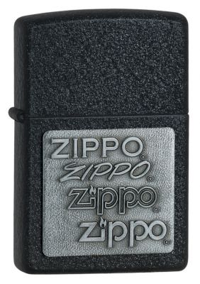 GR171113370 Zippo Зажигалки шиpокие. Зажигалка ZIPPO Classic с покрытием Black Crackle™, латунь/сталь, чёрная, матовая, 38x13x57 мм
