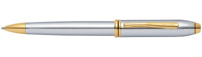 GS184061209 Cross Townsend. Шариковая ручка Cross Townsend. Цвет - серебристый с золотистой отделкой.