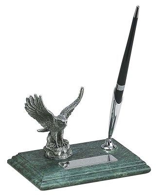 GS18406110 Настольный набор: ручка, статуэтка орел, 14,5 х 9 х 1,8 см, мрамор