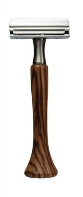 GR1711131449 Erbe. Станок для бритья Erbe с двумя лезвиями, цвет хром, ручка- дерево.
