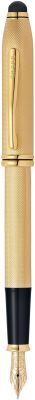 GS184061215 Cross Townsend. Перьевая ручка Cross Townsend со стилусом 8мм. Цвет - золотистый, перо - золото 18К Solid Gold/родий