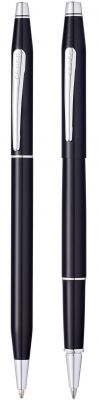 GS184061184 Cross Century Classic. Набор Cross Classic Century Black Lacquer: шариковая ручка и ручка-роллер, цвет - черный