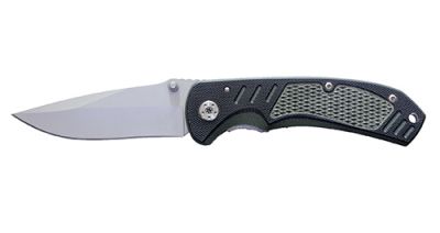 GR1711131095 STINGER Ножи складные STINGER. Нож складной Stinger, 85 мм (серебр.), рукоять: сталь/пластик (зелено-черный), с клипом,короб.картон
