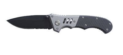 GR1711131090 STINGER Ножи складные STINGER. Нож складной Stinger, 75 мм - длина клинка, (черный), рукоять: сталь/пластик (серебристо-черный), с клипом, коробка картон