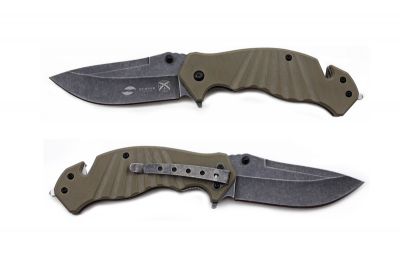 GR1711131076 STINGER Ножи складные STINGER. Нож складной Stinger, 114 мм - длина ножа в закрытом виде, рукоять: нержавеющая сталь, (серый), с клипом, подарочная коробка