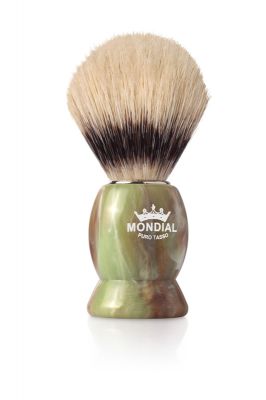 GR1711131295 MONDIAL. Помазок для бритья Mondial, пластик, свиной ворс, рукоять - цвет оникса