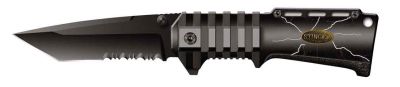 GR1711131106 STINGER Ножи складные STINGER. Нож складной Stinger, 90 мм - длина клинка, (черный), рукоять: сталь/алюминий/пластик (черный), с клипом, коробка картон